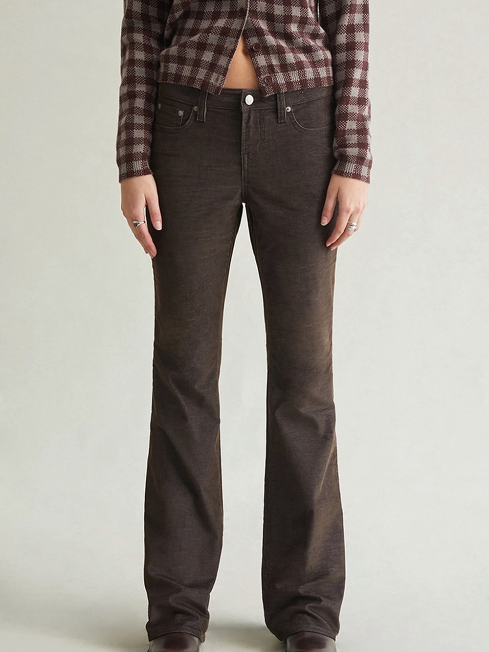 Pacsun Jade Low Rise Bootcut Jeans Stretch Corduroy Brown brand new